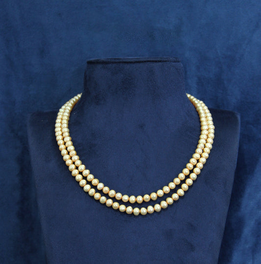 "Antique pearl mala for weddings and traditional events"