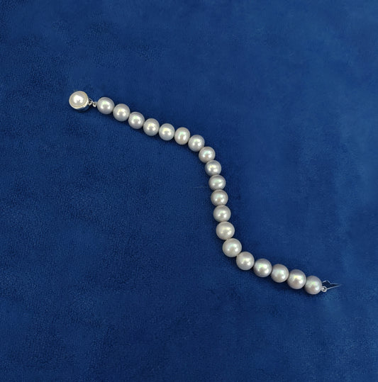 "Double strand pearl bracelet offering a sophisticated and elegant look for formal occasions"