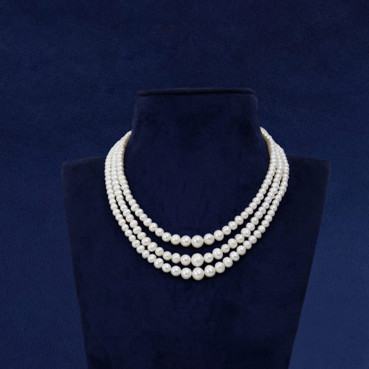 "Handcrafted pearl mala for weddings and festive occasions"