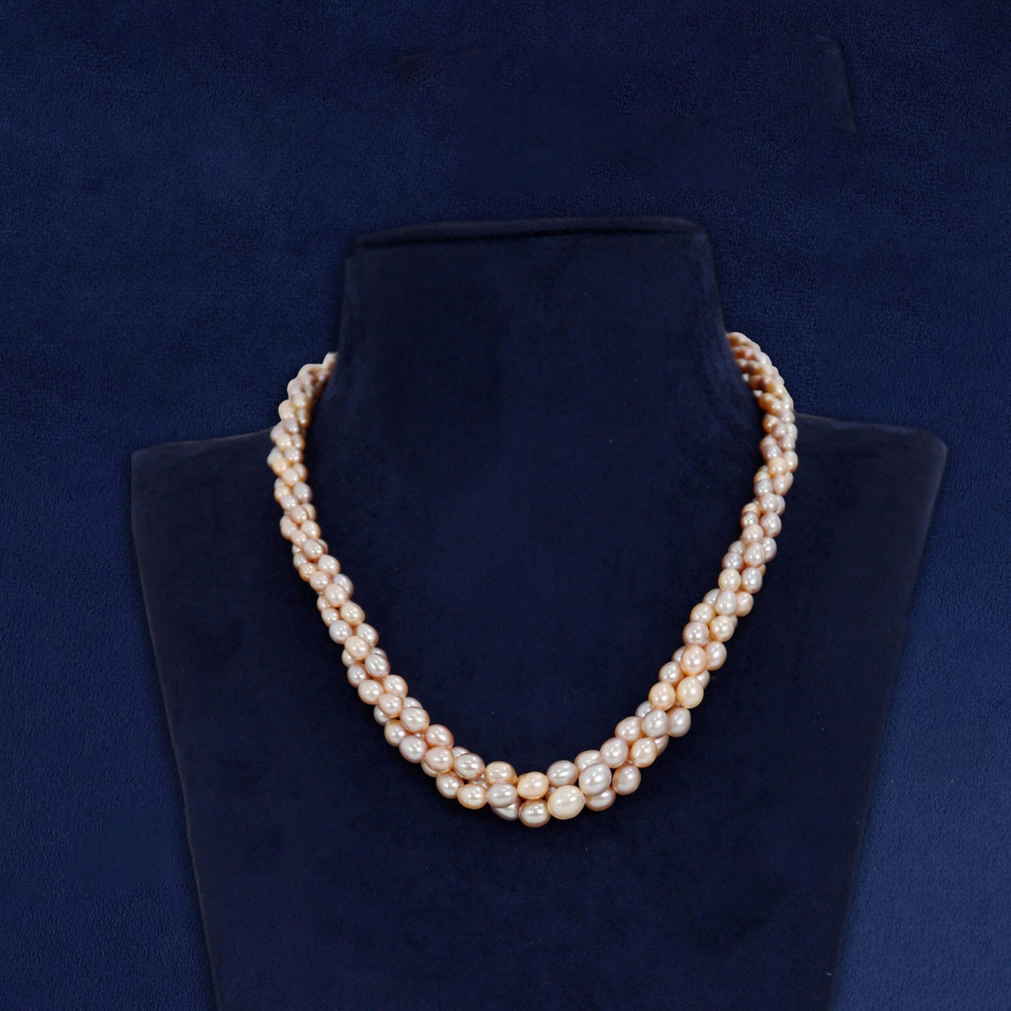 "Layered pearl maala with multiple strands for weddings and parties"