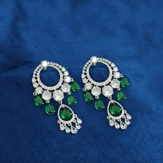 "Silver temple jewelry earrings for women, crafted from sterling silver with intricate temple-inspired designs."